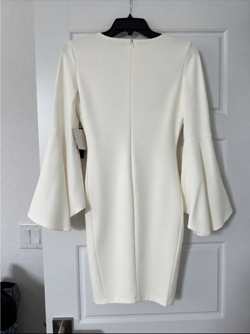 Lulu's White Ruffle-Sleeve Bodycon Dress - Picture 2 of 4
